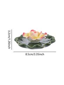 1 Set kreativer Lotus Keramik Räucherstäbchen Halter, Räucherstäbchen Ablage, vier Farben, verbessert die Atmosphäre, dekoriert und meditiert Zuhause und Yoga Studio, geeignet für Gebete Zuhause, Heimdekoration, Bürodekoration