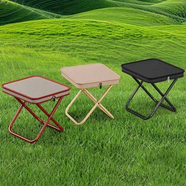 Silla plegable a prueba de agua, taburete portátil ultraligero, estuche para lápices, taburete de campamento resistente al desgaste y con gran capacidad de carga, ideal para camping y senderismo