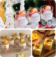 300 Pack Clear Plastic Dessert Cups(5 Oz),Disposable Parfait Cups For Pudding, Fruit And Ice Cream,Mini Shooter Cups With Spoons For Party,Appetizer Cups - 300 - Xem 4
