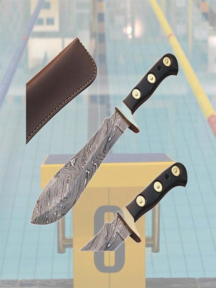 212 Main Custom Made Damascus Steel Puma Hunting Knife - Nhiều màu - Xem 1