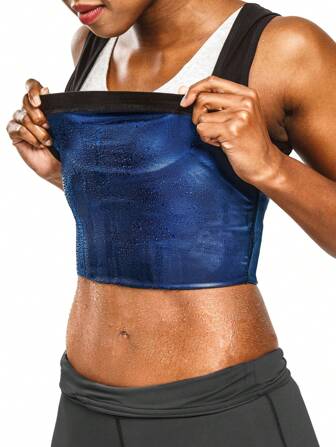 Women's Sauna Suit Waist Trainer - High Compression Sweat Suit, Popular Minimalist Sauna Vest For Women, Tight-Fitting Waist Trainer For Fitness Shaping, Suitable For Gym, Sports And Fitness, Non-Breathable Fitness Wear, Sauna Sweat Waist Training Vest For Women