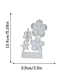 1pc Layred Flower Leaves Metal Die Cuts, Merry Christmas Wedding Flower Leaf Cutting Dies Cut Stencils For DIY Scrapbooking Album Decorative Embossing Paper Dies For Card Making