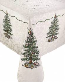 Avanti Linens Spode - Manteles Individuales, Accesorios de Cocina navideños, decoración del hogar de Navidad, Juego de 4 (colección de árbol de Navidad) - 213.4 x 152.4 cm (Juego de 1) - Ver 2
