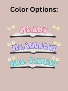 定制教师礼物、教师桌牌、教师标识、女性教师礼物、教师答谢礼物、定制教师礼物、教师装饰、学校用品、返校 - 彩色 - 查看 5