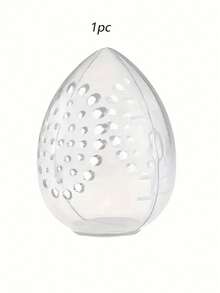 1个/5个/10个装旅行化妆海绵收纳盒，透气防霉化妆海绵架，女士礼物，圣诞礼物 - 白色 - 查看 13