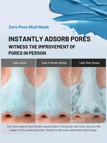 Medicube Zero Pore 黑頭泥膜 100g，冷卻肌膚與收斂毛孔，3分鐘快乾配方，含 AHA、BHA、PHA 與淨化毛孔泥，韓國泥膜 - 零孔黑頭泥面膜 - 查看 5