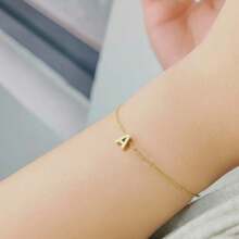Cadena brazalete DIY de 26 letras para mujeres, accesorio de joyería, de acero inoxidable de alta calidad, a la moda y personalizado