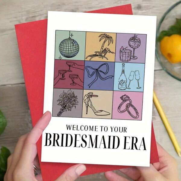 Charmante Brautjungfern Heiratsantrag Karte - perfekt für Brautjungfern und Hochzeitsgesellschaft Einladungen, ideales Hochzeitsgeschenk (mit Umschlag)