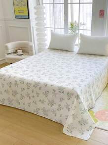 1pc Soft Skin-Friendly Printed Bedsheet, Modern Rectangular Fashionable Minimalist Design For Children/Double Bed, Available In Multiple Sizes, Suitable For Bedroom, All Seasons
