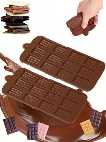 1 Peça Forma de Silicone Antiaderente com 12 Cavidades para Mini Chocolates, Adequada para Chocolate Caseiro, Waffles, Brittle de Nozes, Doces, Decoração de Bolos