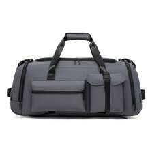 Dry And Wet Separation, Independent Shoe Compartment, Multiple Carrying Methods, Large Capacity Sports Luggage Bag, Multi-Compartment Design, High-Density Fabric, Available In Black/Gray/Blue, Suitable For Outdoor Light Travel/Yoga Fitness Swimming/Basketball Football Tennis Skiing/Unisex