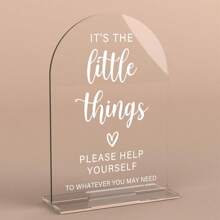 1pc Acrylic Wedding Sign, Bridal Shower Decorations, Favors Please Take One Sign For Ceremony, Modern Font Table Signs, Acrylic Table Top Signs For Wedding Reception And Event Party (Clear)