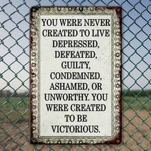 1pc 2D Flat, Vintage Metal Plaque, 8x12 Inch Wall Decor, Inspiring Art Decor Suitable For Outdoor, Home, Cafe, Bar, Club, Farm, Garden - Random Hole Style - Multicolor - View 3