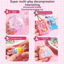 Nano Bubble Tape, Multi-Purpose Adhesive, Can Blow Bubbles, Reusable, No Trace, Suitable For DIY Crafts, Children's Modeling Toys, Includes Super Light Clay (The Color Of The Air Pump Is Randomly Sent, Not All Colors Shown In The Picture)