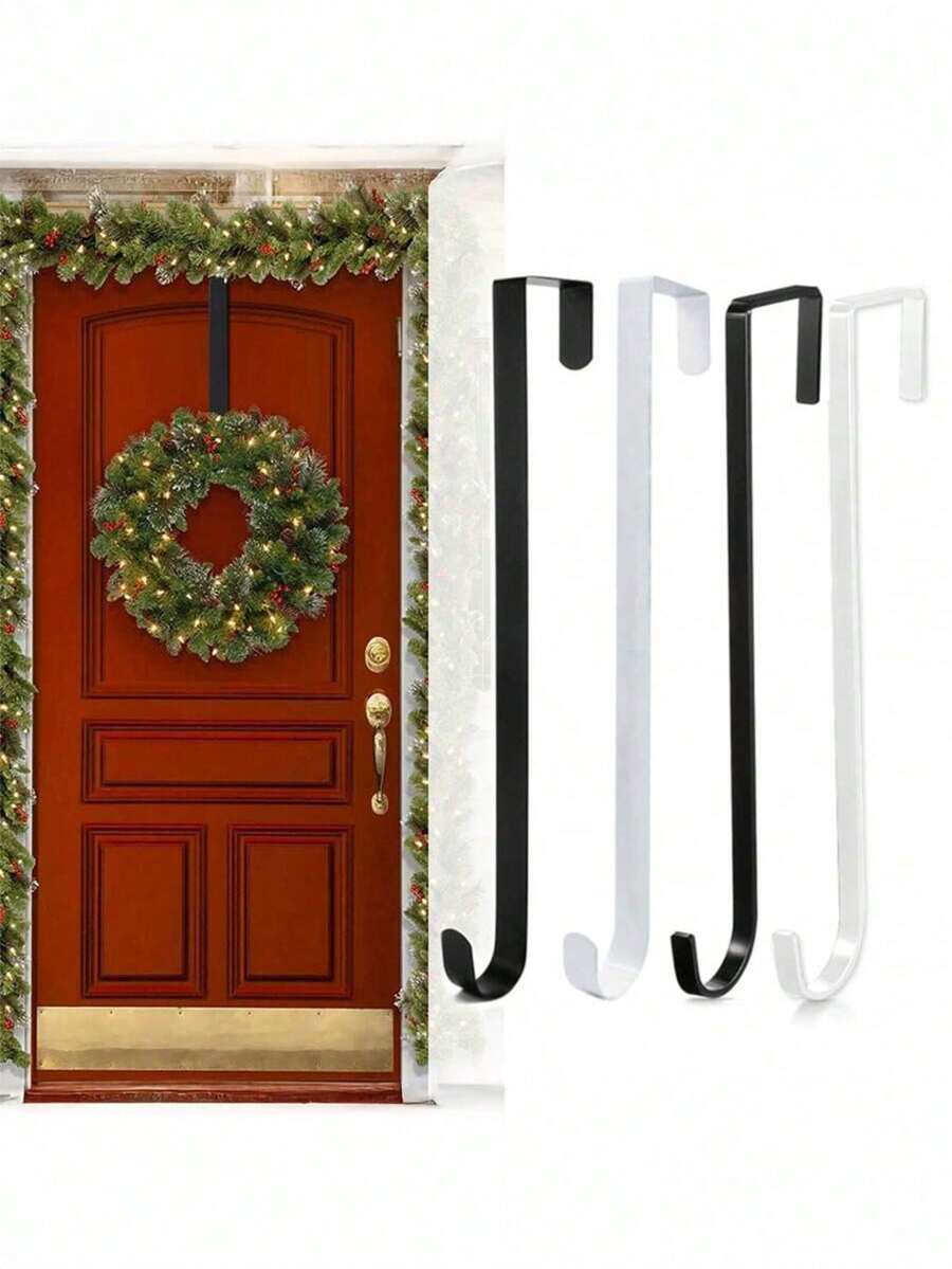 1pc Wreath Hook For Front Door, Metal 12'' 15'' Door Wreath Hook, Halloween Thanksgiving Christmas Decoration Wreath Hook For Hanging Fall Decoration Welcome Sign Holder, Best Gift, Room Decoration, Home Decor Autumn Decor - Multicolor - View 1