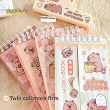 4pcs Capybara Word Notebook, Student Daily English Vocabulary Record Book, Thickened Portable Pocket Notebook, Account Book, Diary, Back To School Supplies