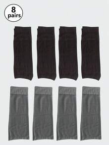 1/4/8 par przezroczystych skarpetek, cienkie skarpetki do kostki z odkrytymi palcami na lato, antypoślizgowe, oddychające, krótkie pończochy, modne i uniwersalne do codziennego noszenia, na jesień - Wielokolorowe - Zobacz 17