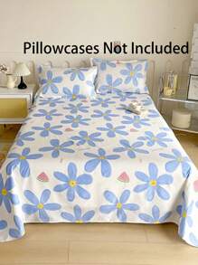 1pc Soft Skin-Friendly Printed Bedsheet, Modern Rectangular Fashionable Minimalist Design For Children/Double Bed, Available In Multiple Sizes, Suitable For Bedroom, All Seasons