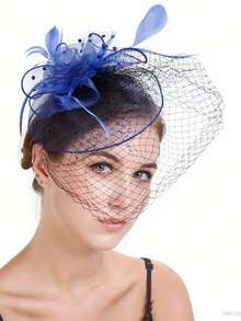 Mũ Fascinators Mũ 20s 50s Mũ Pillbox Mũ Tiệc Trà Có Mạng Che Mặt Cho Bé Gái Và Phụ Nữ - Nhiều màu - Xem 2