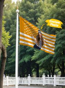 1 Stück personalisierte Foto Garten Flagge mit Ihrem Bild im amerikanischen Flaggenstil, Yard Fahne Geschenk für Mama, Papa, ihn, sie, 60x90cm/90x150cm/122x183cm Außendekoration für Valentinstag, Muttertag, Vatertag, Geburtstag, Jahrestag