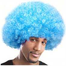 Vibrant Afro Puff Wig - Colorful Clown Costume Hairpiece For Parties, Fans, And Themed Events, Elastic Net Cap, Low-Temperature Fiber, Perfect For Halloween, Cosplay, And Festive Gatherings, Festive Wig Curly Hairst (Random Color, Random Style) - Multicolor - View 11