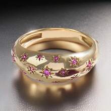 1 pièce Bague dôme étoile minimaliste audacieuse et élégante, cadeau d'anniversaire, pour toutes les occasions (sans boîte)