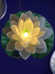 Luces LED de flor de loto con energía solar, lámparas de loto flotantes, luces LED de loto realistas resistentes al agua IP44, 3 colores (amarillo + rosa + blanco), adecuadas para mesa, patio, jardín, boda, estanque, decoración del paisaje, luces de flores flotantes, luces solares para exteriores - Multicolor - Ver 11