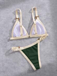 Women's Summer Beach Trim New European And American Style Bikini Set