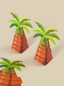 2pcs Coconut Tree Shaped Candy Packaging Boxes, Folding Palm Tree Gift Boxes, Holiday Party Favor Boxes, Saudi National Day Decorations, Middle East Party Supplies, Summer Beach Restaurant Decor