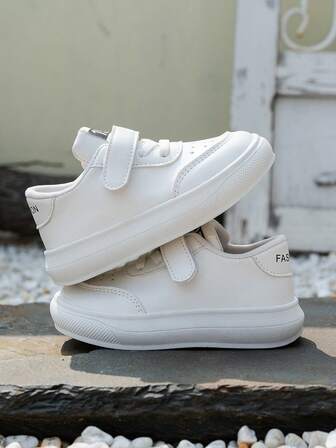 婴儿运动鞋，儿童休闲白色运动鞋，男童/女童平底鞋，春秋