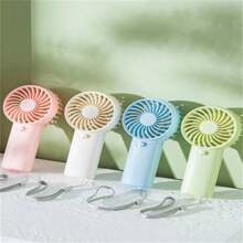 1 pieza Mini Ventilador de mano a batería, ventilador personal portátil de 1.5V AAA para verano, viajes, playa, interior y exterior, regalo (rosa, azul, verde, blanco), baterías no incluidas
