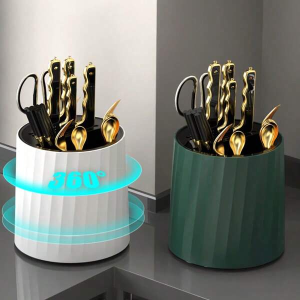 360 Degree Rotating Kitchen Knife Holder, Storage Rack, Knife Storage, Kitchen Knife Fork Storage, Knife Holder