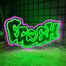 FRISCH 90er Jahre Retro LED Neonschild, USB betrieben, Wandmontage, Beleuchtung für Familien, Schlafzimmer, Wohnzimmer, Partyraum Dekoration