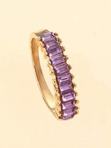 5 piezas, Minimalista, Anillos decorados con diamantes de imitación en forma de rombo y gota de agua, adecuados para mujeres, accesorios para fiestas, regalos especiales para familiares y amigos