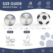 New-15  Dog Bowl For Food And Water, 64 Oz Stainls Steel Pet Feeding Bowl,  Non-Skid Double Wall Insulated Heavy Duty  Rubber Bottom For Medium Lar Sized Dogs (64 Ounc/8 C, Blue) - 藍色 64 盎司 - 查看 6