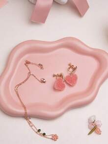 1 pieza Bandeja de joyería creativa irregular, material de resina, regalo de fiesta, bendición de cumpleaños, suministros para fiestas, regalo para novio o novia, bandeja de joyería, decoración del hogar, adorno colgante, bandeja decorativa, bandejas decorativas (sin contacto con alimentos), bandeja de mármol blanco, bandeja de mármol para el hogar, bandeja de mármol redonda, bandeja redonda, bandeja de accesorios, bandeja de decoración del hogar, bandeja para novio/novia - Multicolor - Ver 7