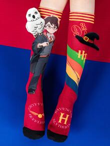 Harry Potter Lovely  Fan Knee-High Stockings, A Fashionable Children's High Stocking Party. School Has Started, Fun And Fashionable Little Fans. - Multicolor - View 2