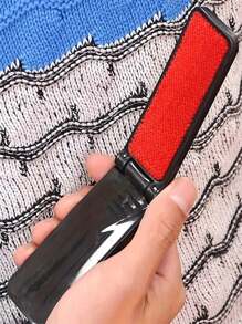 Portable Folding Clothes Brush - Manual Dust Remover For Sweaters, Pets, Hair, And Home Cleaning - No Batteries Needed - Plastic Handle With Electrostatic Adsorption Technology, Pet Hair Remover For Laundry
