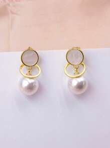 1 Pair Elegant Minimalist Hollow Circular Fashion Earrings
