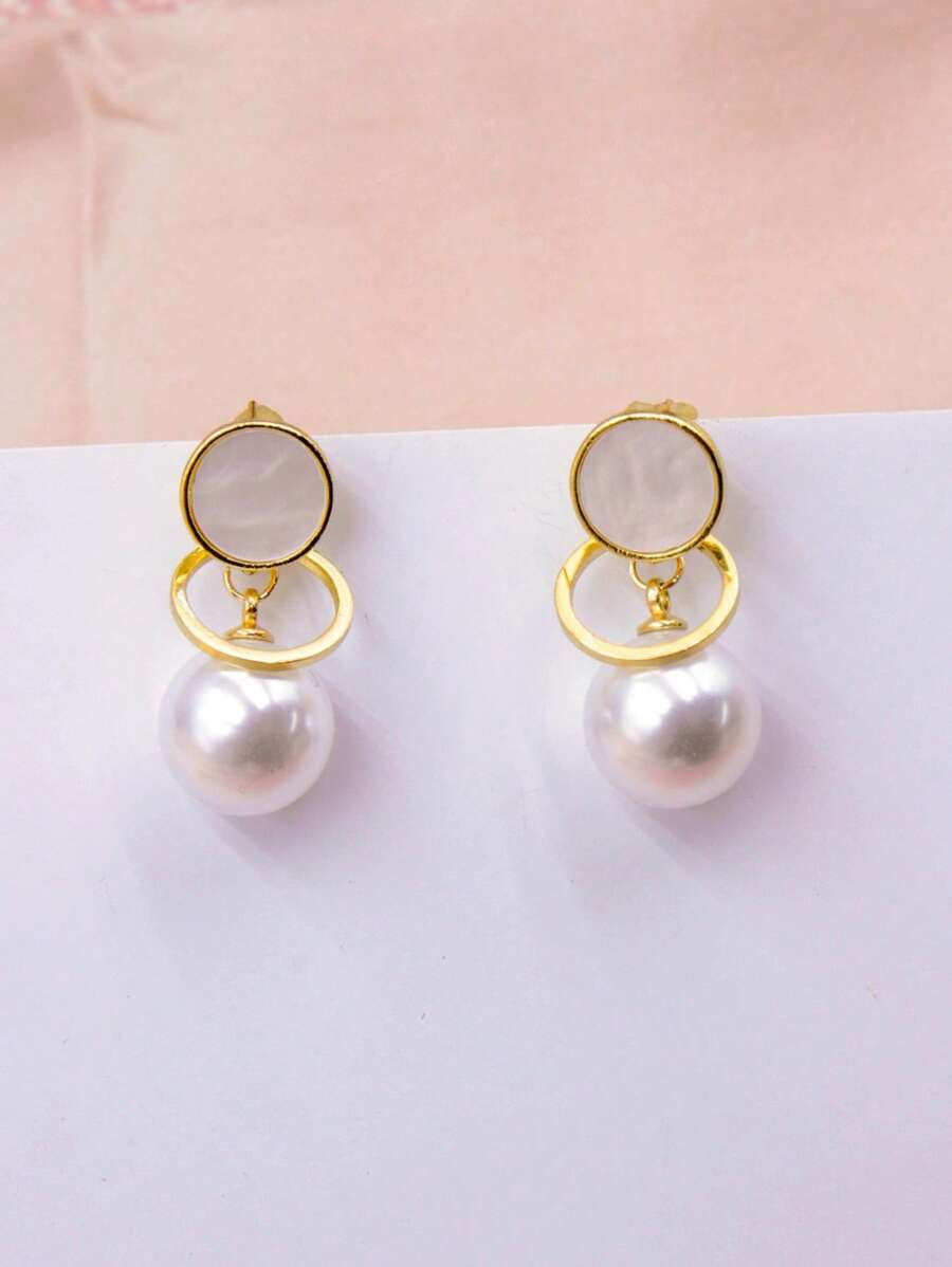 1 Pair Elegant Minimalist Hollow Circular Fashion Earrings
