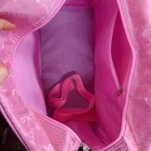 Sanrio 1pc Hello Kitty High Quality Oxford Cloth Travel Bag With Zipper, Adjustable Shoulder Strap, Portable Clothes Storage Bag - Pink