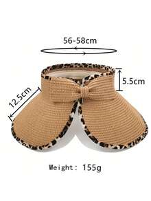 1Bohemian Style Women's Straw Woven Sun Hat, Foldable Summer Roll Up Open Top Hat, Can Be Packaged With Wide Edge Beach Flip Over Cap - Multicolor - View 7