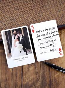 Customized Guestbook Playing Cards Customized Playing Cards With Photos Wedding Signature Book Blessing Cards For Married People Guestbook For Weddings Graduation Birthday Celebrations
