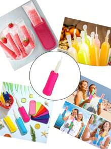 1pc/6/8pcs Freezer Pop Holders, Reusable & Washable Freezer Pops Protector Bags,Insulated Sleeves For Ice Lolly, Popsicle Holders,Neoprene Popsicle Sleeve,Summer. Back To School