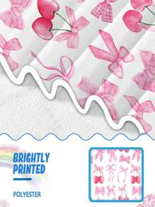 1PC Butterfly Beach Towel Using Pink Bow Design, And Cute Suitable For Beach Play And Giving Away To Little Girls