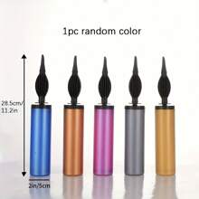 1 Piece Random Color Metal Balloon Pump Inflator Tube - Suitable For Latex And Foil Balloons, Party Decoration Accessory.