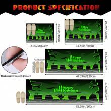 1/2 Piezas Felpudo de Halloween, con respaldo de goma, decoración de entrada de Halloween, decoración para interiores y exteriores, alfombra de cocina, alfombra de drenaje de poliéster, para cocina, sala de estar, entrada, balcón, decoración del hogar, resistente a las manchas, cafetería, bar, fiesta, regalo festivo, dormitorio, decoración del baño