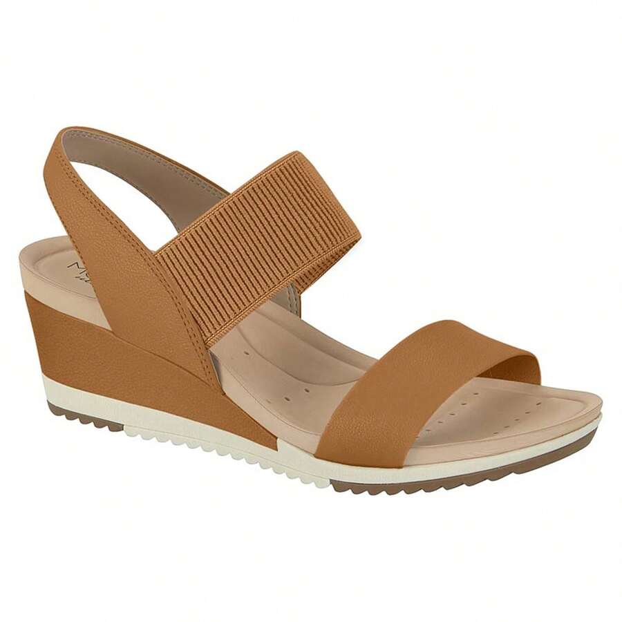 Modare Women's Orthopedic Wedge Sandal Ultracomfort Elastic Soft Light Original - 駝色 - 查看 1