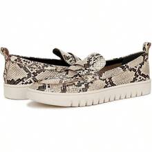 Vionic Uptown I6609L7-204 Women's 11 Ivory Leather Animal Print Loafers ZPO2543 - trắng - Xem 1