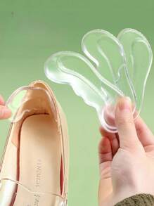 1pc Silicone Heel Grips, Soft Thick Half Size Inserts, Adjustable Shoe Filler For High Heels, Washable & Reusable, Fits All Shoe Types, New Design